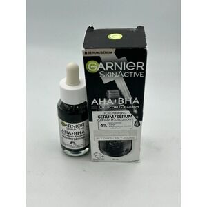 Garnier SkinActive AHA + BHA Charcoal Serum Pore Purigying 30ml New in Box